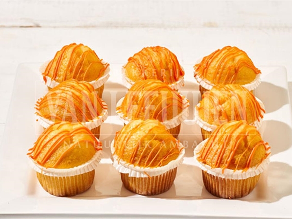 Muffin Mini oranje 5 stuks